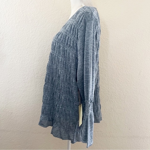 Paper + Tee blue chambray long sleeve top Size 1x New with tags - Picture 2 of 13
